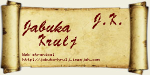 Jabuka Krulj vizit kartica